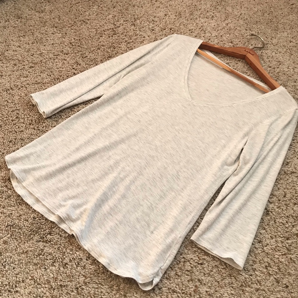 Max studio | grey and cream heathered top - Picture 3 of 10